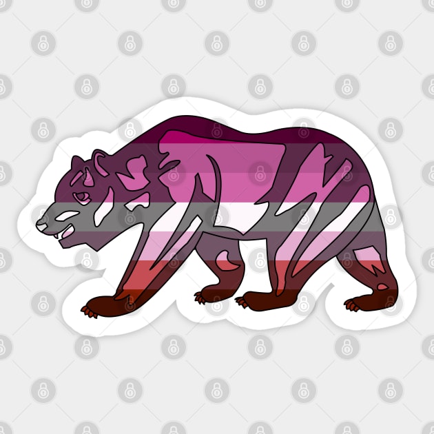 Lesbian Pride Bear! Sticker by somekindofguru